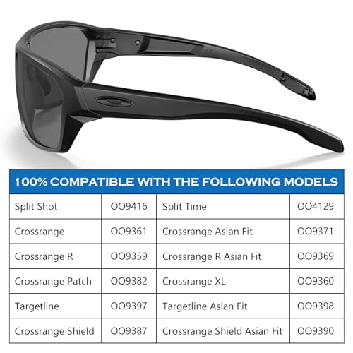 Firtox Silicone Replacement Nose Piece Nose Pads for Oakley Split Shot OO9416 Split Time OO4129 Targetline OO9397 Crossrange Patch R XL OO9361 OO9360 OO9359 Sunglasses, 1 Pair, Grey Regular Fit - Image 3
