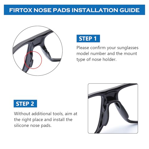 Firtox Silicone Replacement Nose Piece Nose Pads for Oakley Split Shot OO9416 Split Time OO4129 Targetline OO9397 Crossrange Patch R XL OO9361 OO9360 OO9359 Sunglasses, 1 Pair, Grey Regular Fit - Image 4