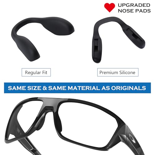 Firtox Silicone Replacement Nose Piece Nose Pads for Oakley Split Shot OO9416 Split Time OO4129 Targetline OO9397 Crossrange Patch R XL OO9361 OO9360 OO9359 Sunglasses, 1 Pair, Grey Regular Fit - Image 2