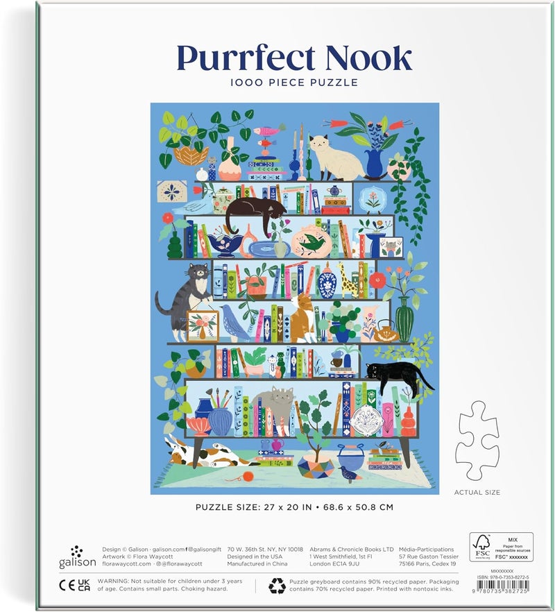 Galison Purrfect Nook 1000 Piece Puzzle - Image 4