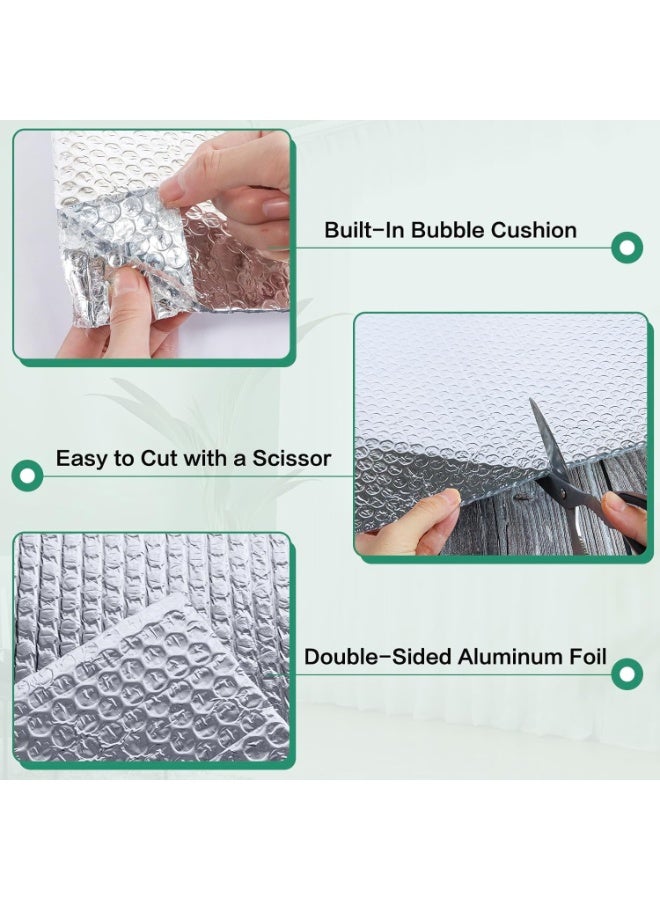 Double Sided Aluminum Foil Bubble Insulation Sheet Thermal Reflective Barrier for Windows RV Roof And Garage Door 23.6 Inch x 15 FT - Image 5