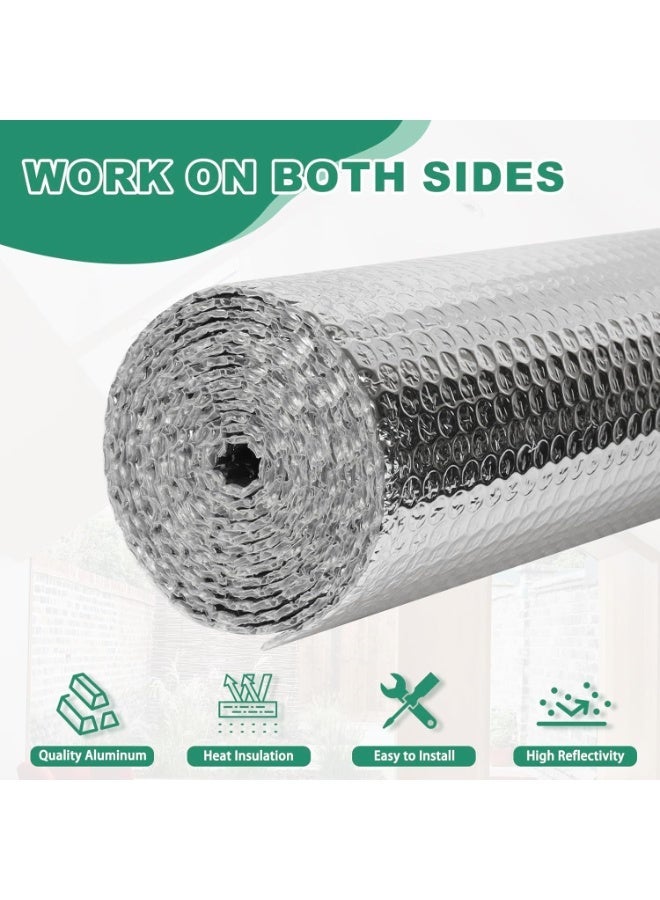 Double Sided Aluminum Foil Bubble Insulation Sheet Thermal Reflective Barrier for Windows RV Roof And Garage Door 23.6 Inch x 15 FT - Image 3