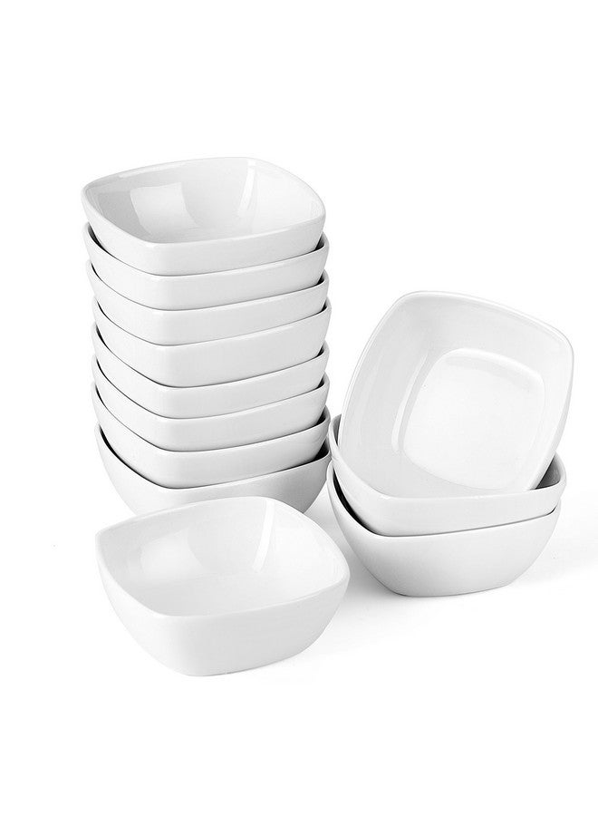 MALACASA 5 oz Porcelain Dip Bowls Set, 12 Pack Small Ramekins, Dipping Sauce Dishes, Stackable Tiny Ramekins for Pudding, Souffle, Brulee, Dessert, Snack, Charcuterie Boards accessories, Oven Safe - Image 1