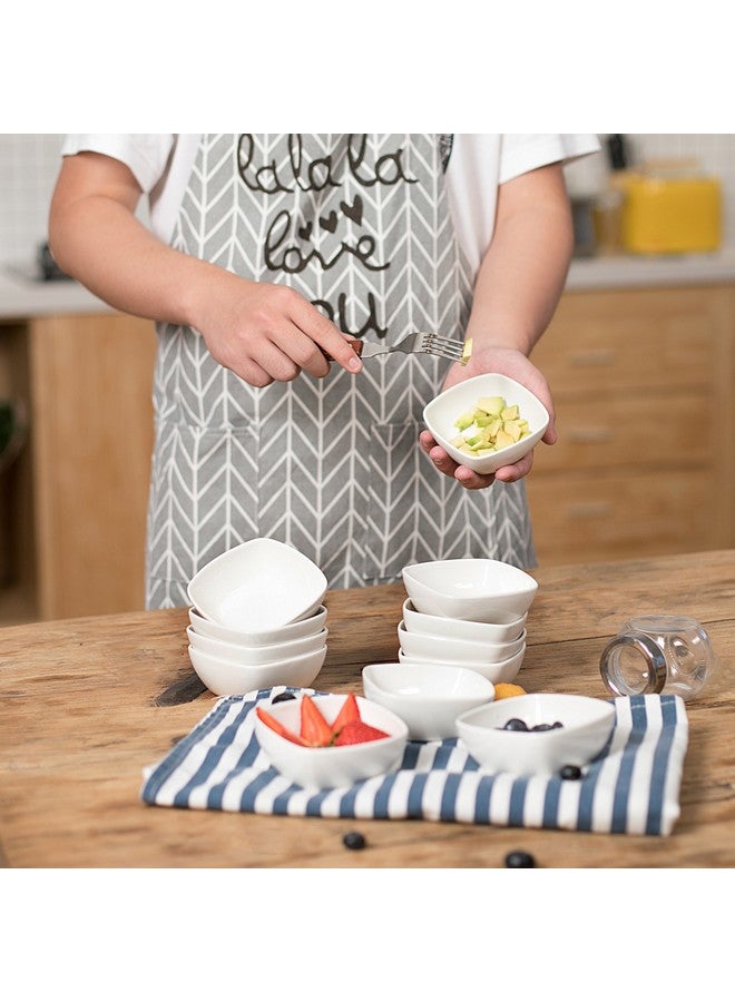 MALACASA 5 oz Porcelain Dip Bowls Set, 12 Pack Small Ramekins, Dipping Sauce Dishes, Stackable Tiny Ramekins for Pudding, Souffle, Brulee, Dessert, Snack, Charcuterie Boards accessories, Oven Safe - Image 3