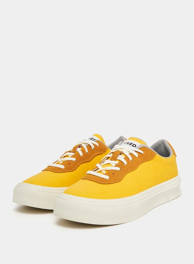 Styli Low Top Canvas Lace Up Sneakers