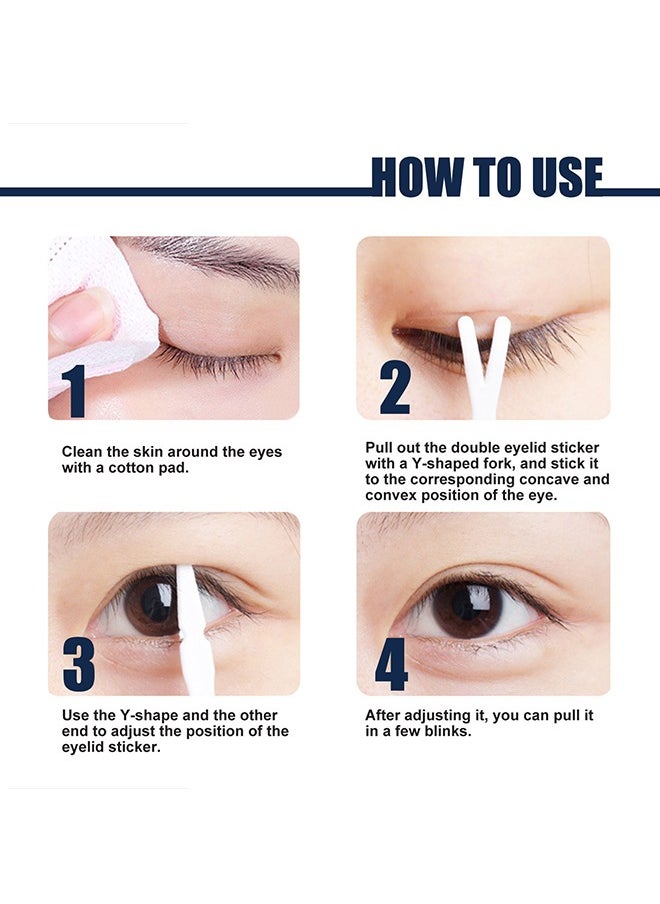 West&Month - Eyelid Tape for Hooded Eyes Invisible, 480pcs Eyelid Lifter Strips, Waterproof Double Eyelid Strips,Instant Eyelid Lift for Heavy Saggy, Uneven,Hooded, Mono-eyelids, with Fork Rods and Tweezers - Image 1
