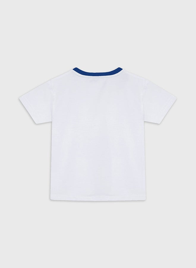 كوكا ملابس أطفال تي شيرت أبيض بأكمام قصيرة مطبوع للأولاد - Image 2