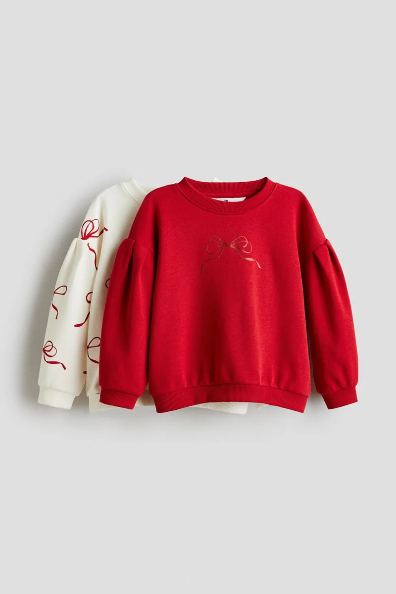 H&M 2-pack puff-sleeved sweatshirts