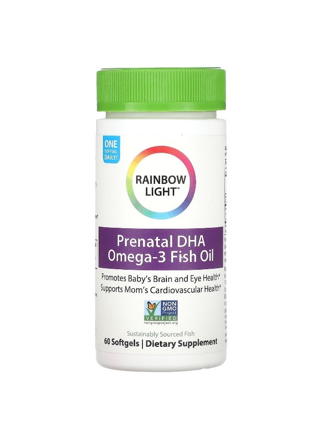 Rainbow Light, Prenatal DHA, Omega-3 Fish Oil, 60 Softgels (Packaging may vary) - Image 1