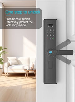 ALINK Smart Lock ,Fingerprint Door Lock ,WiFi Door Lock With 6068 Mortise, Tuya App Control,Color grey, Model S05grey  - Image 3
