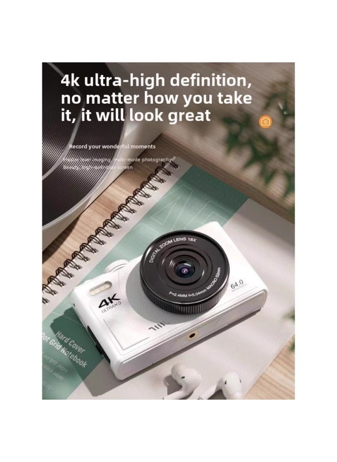 Generic Entry Level Micro Single Camera Student Digital Camera With WiFI HD CCD Campus 4K DSLR Vlog Camera-Body Color:Black  64g Card  - Image 3