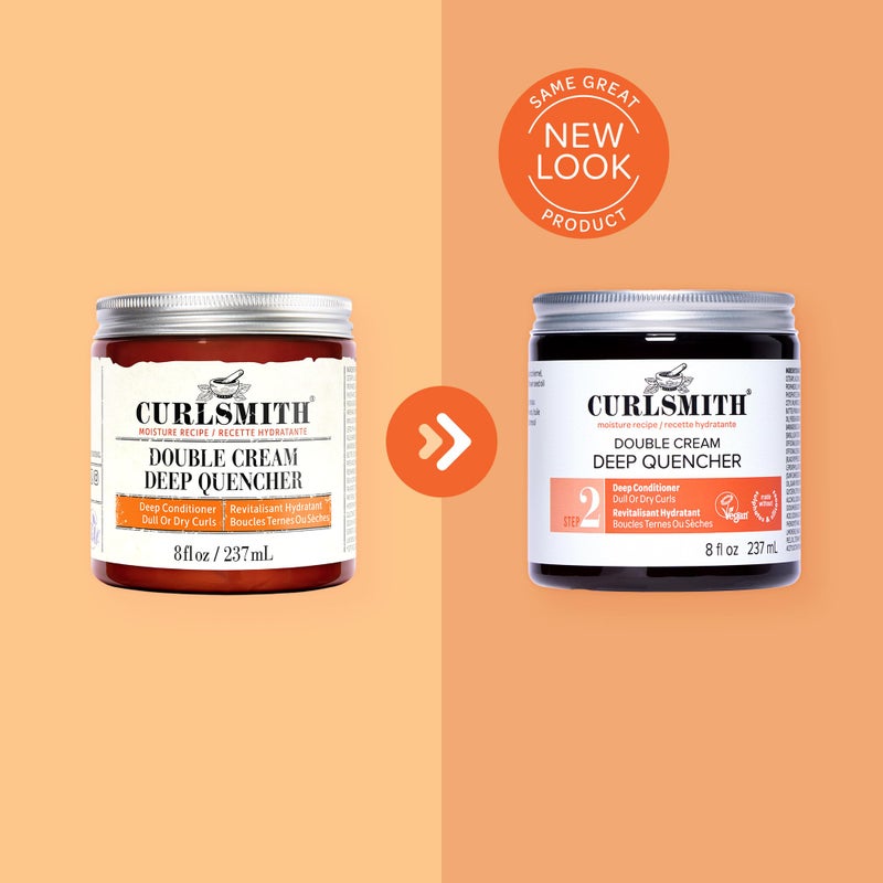 Curlsmith Double Cream Deep Quencher - Deep Conditioning Mask for Curls, Hydrating and Detangling, For All Curl Types, Vegan & Cruelty Free (8 oz) - Image 5