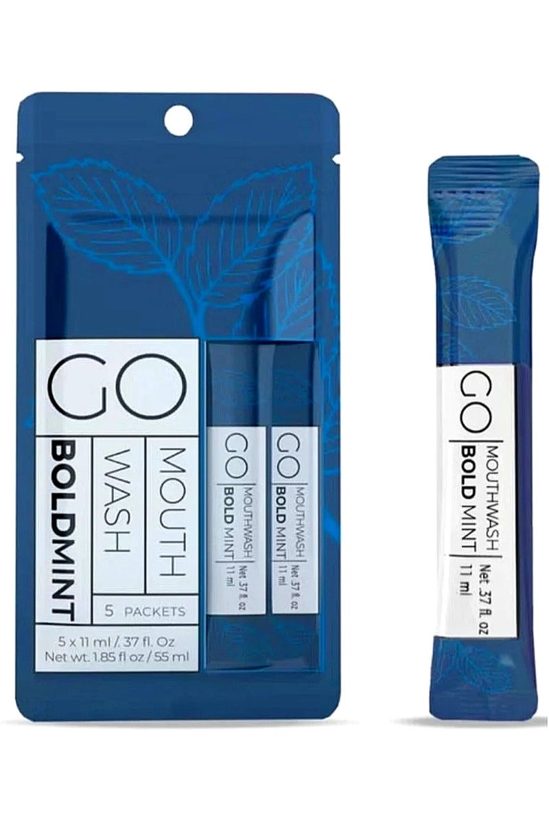 Go Mouthwash Concentrated Mint Mouthwash, Package Containing 5 Sachets