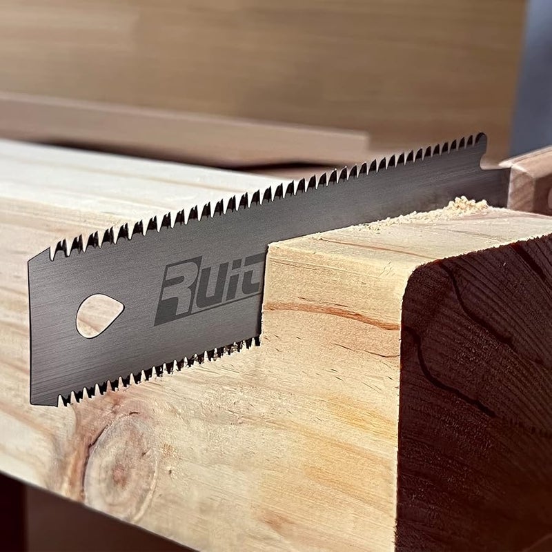 RUITOOL Japanese Hand Saw 6 Inch Double Edge Sided Pull Saw Ryoba SK5 Flexible Blade 14/17 TPI Flush Cut Beech Handle Wood Saw for Woodworking Tools - Image 4