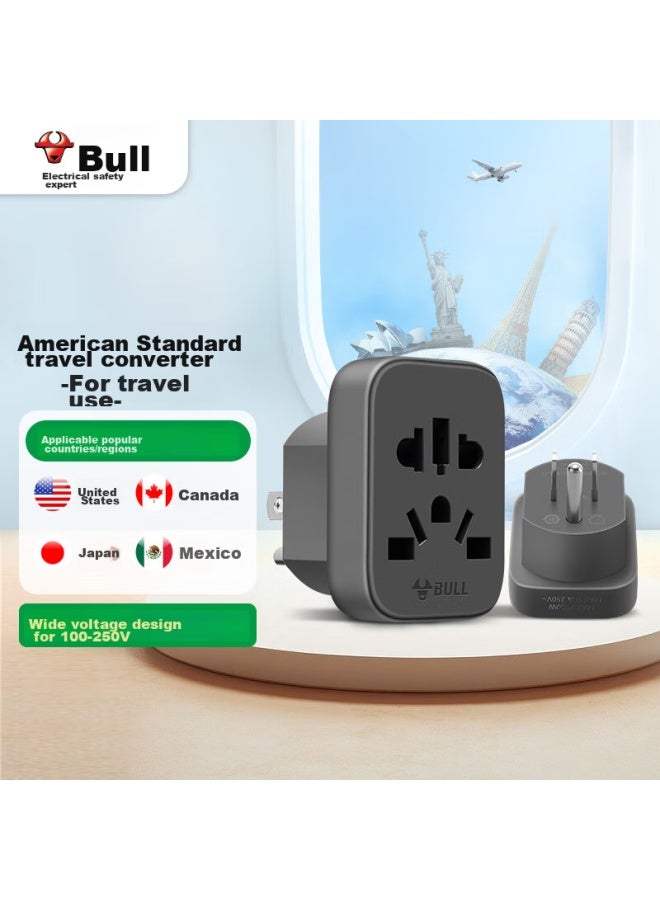 Bull American Standard Travel Socket/adapter/power Converter Socket/for Use Abroad Gn-l14a Without Switch - Image 1