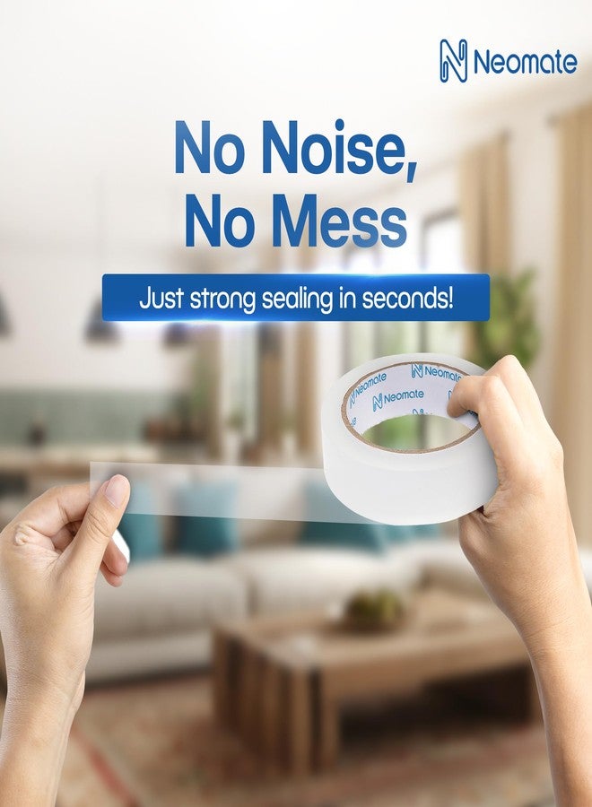 Neomate شريط لاصق نيوميت منخفض الضوضاء | 1 بوصة (24 مم × 65 م)، شفاف | مجموعة من 3 قطع | شريط لاصق متعدد الاستخدامات للمكتب والمنزل والمشاريع الحرفية - Image 5
