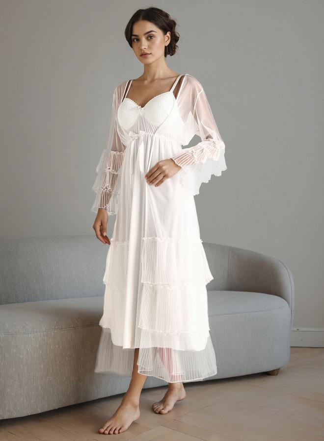 Splash FAV Lace Bridal Night Gown with Robe - Image 2