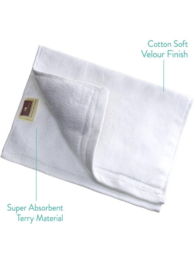 Creative Scents Monogrammed Towels Fingertip, Personalized Gift, 11 x 18 Inches - Set of 4- Silver Embroidered Towel - Extra Absorbent 100% Cotton- Soft Velour Finish - For Bathroom/ Kitchen/ Spa- Initial L (White) - Image 5