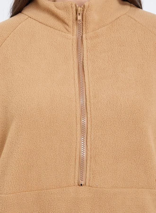 Take Two Bronze Fleece Elastic Cuff Sweatshirt