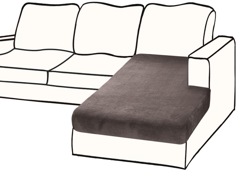 BTWA Couch Cover 1 Piece Chaise Lounge Cover Velvet Sectional Couch Cushion Covers Separate L Shape Sofa Slipcovers Furniture Protector for Dogs Pets Chaise or Sofa 3Seater Coffee