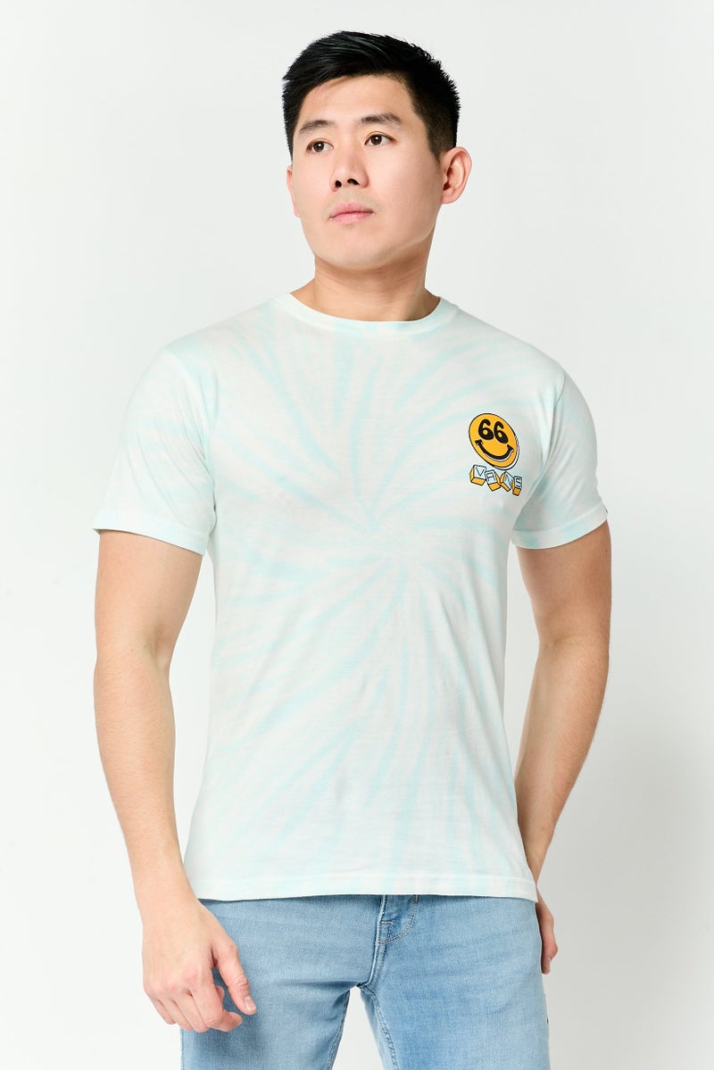 VANS Men Crew Neck Short Sleeve Tie Dye T-Shirt, Multicolor - Image 1