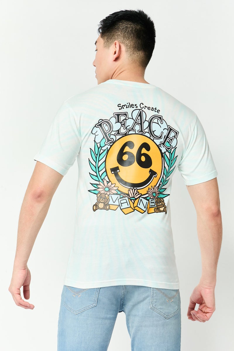 VANS Men Crew Neck Short Sleeve Tie Dye T-Shirt, Multicolor - Image 4