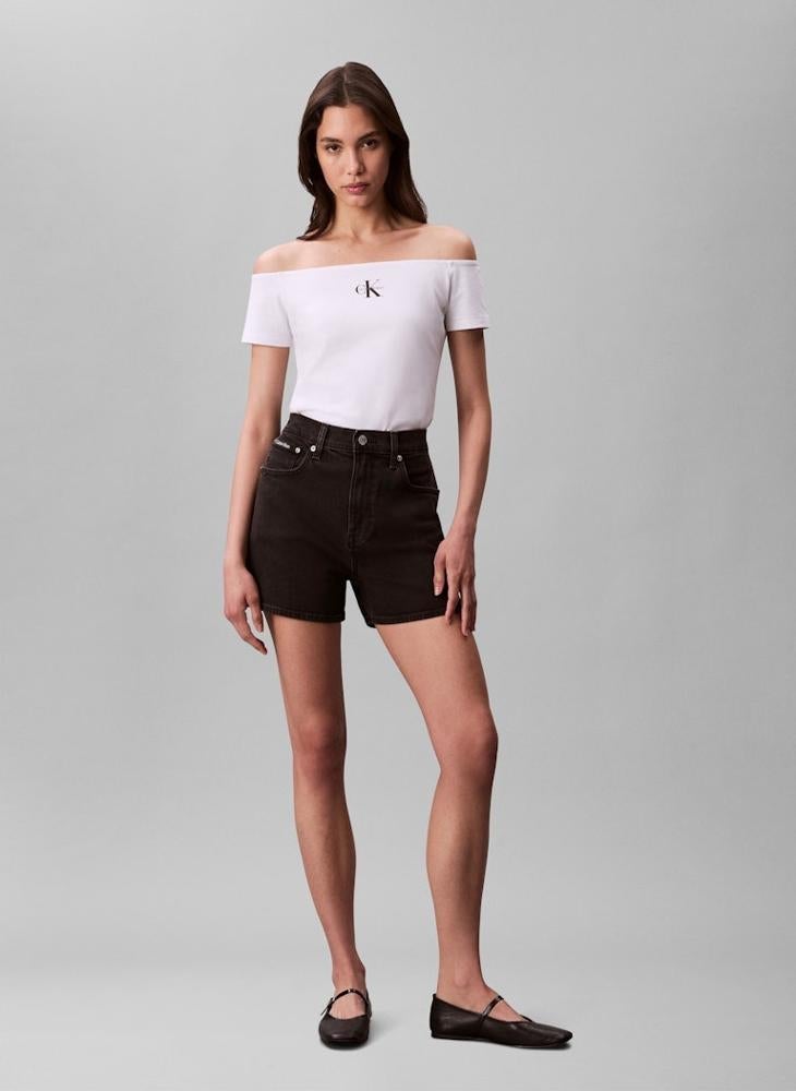 Calvin Klein Jeans Logo Off Shoulder Top - Image 5