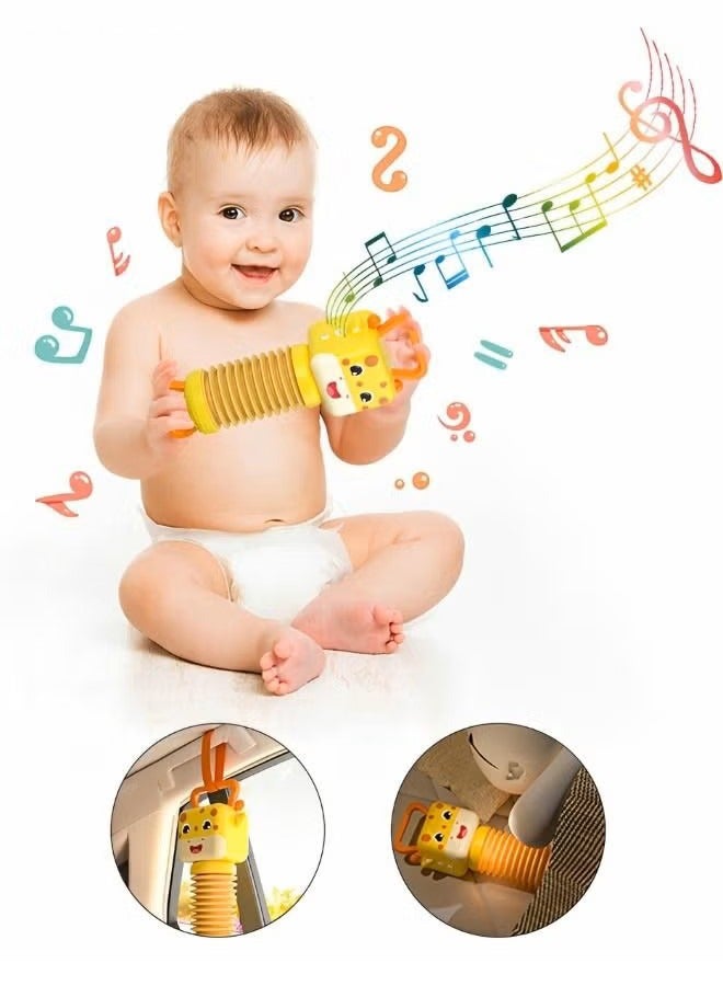 Giraffe Accordion Baby Toy, Early Development Educational Infant Lighting Music Toy Accordion Musical Instrument, Toddler Soothing and Sleeping Musical Instrument Toy - Image 1