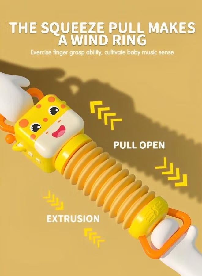 Giraffe Accordion Baby Toy, Early Development Educational Infant Lighting Music Toy Accordion Musical Instrument, Toddler Soothing and Sleeping Musical Instrument Toy - Image 4
