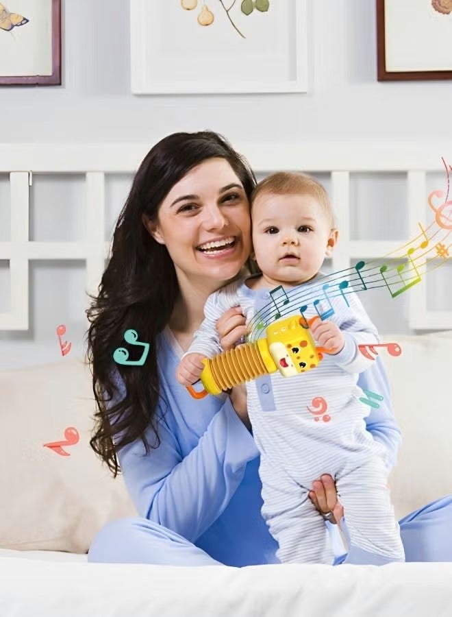 Giraffe Accordion Baby Toy, Early Development Educational Infant Lighting Music Toy Accordion Musical Instrument, Toddler Soothing and Sleeping Musical Instrument Toy - Image 3
