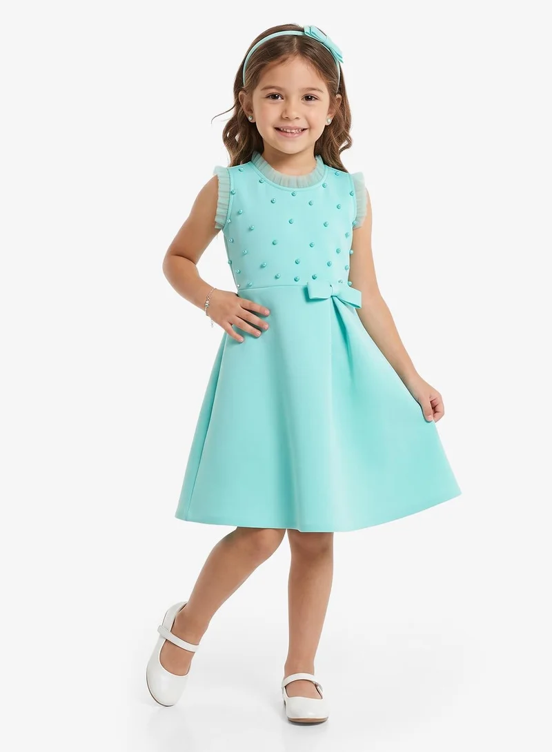 Little Golden Apple Little With Pearl Detailed Dress