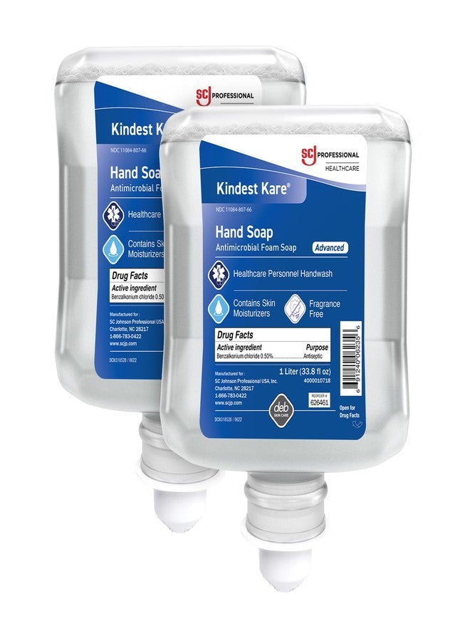 SC Johnson Professional Kindest Kare Advanced Hand Soap Refill Cartridges 2 x 1L for Hospital, Medical and Professional use - Image 1