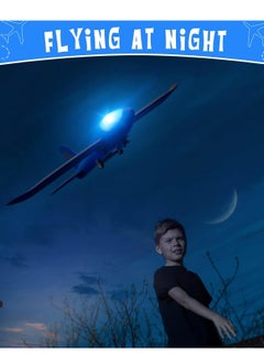 MAGIC VAULT ألعاب طائرة للأولاد والبنات - ألعاب رياضية وخارجية للأولاد 4 5 6 7 8 9 10 11 سنة/ألعاب طائرة للأولاد، وضعان للطيران لعبة طائرة شراعية رغوية LED، لعبة طائرة/ألعاب هدايا للأولاد  - Image 3