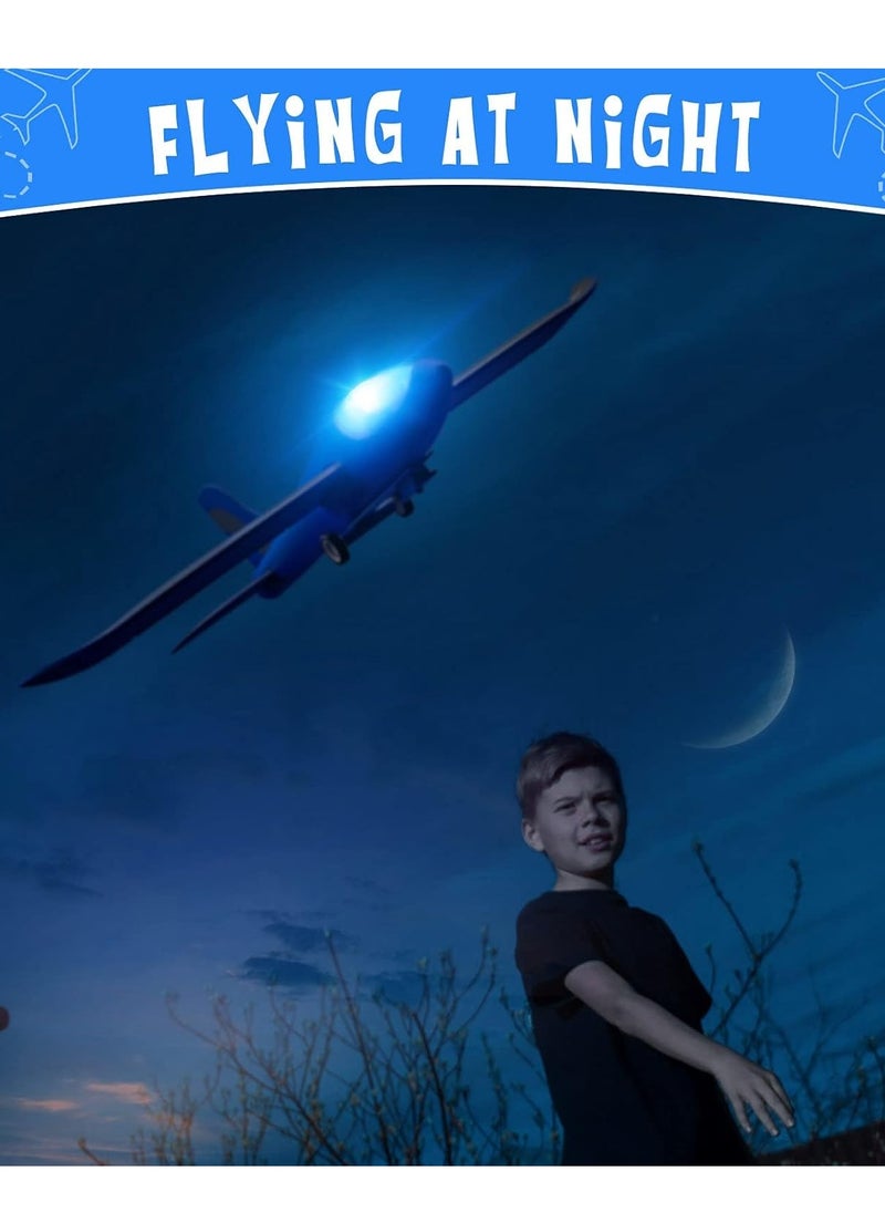MAGIC VAULT Airplane Toys For Boys Girls -Sport & Outdoor Toys For Boys 4 5 6 7 8 9 10 11 years Old/Aeroplane Toys For Boys, 2 Flight Modes LED Foam Glider Plane Toy, Flying Toy/Gift Toys For Boys  - Image 3