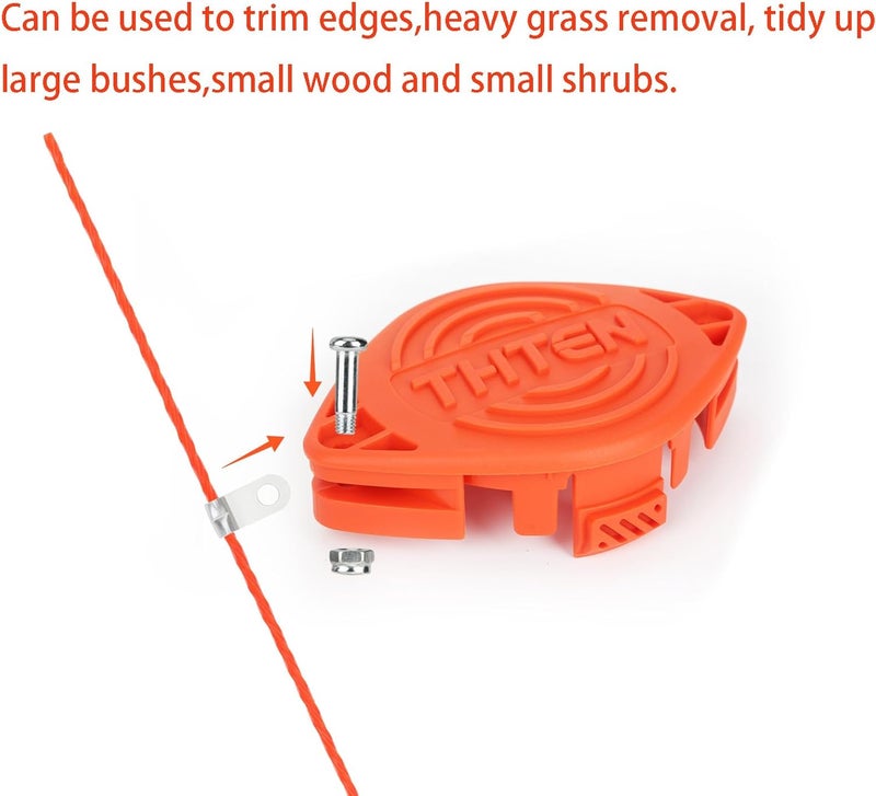 THTEN AF-100 Trimmer Blades Replacement Spool 30Ft 0.065" Compatible with Black & Decker GH600,GH610,GH900,GH912,ST6600,ST7000,ST7700,NST1118,NST2118,LST220,LST300 Line String Trimmer 28+10+4+1 - Image 5