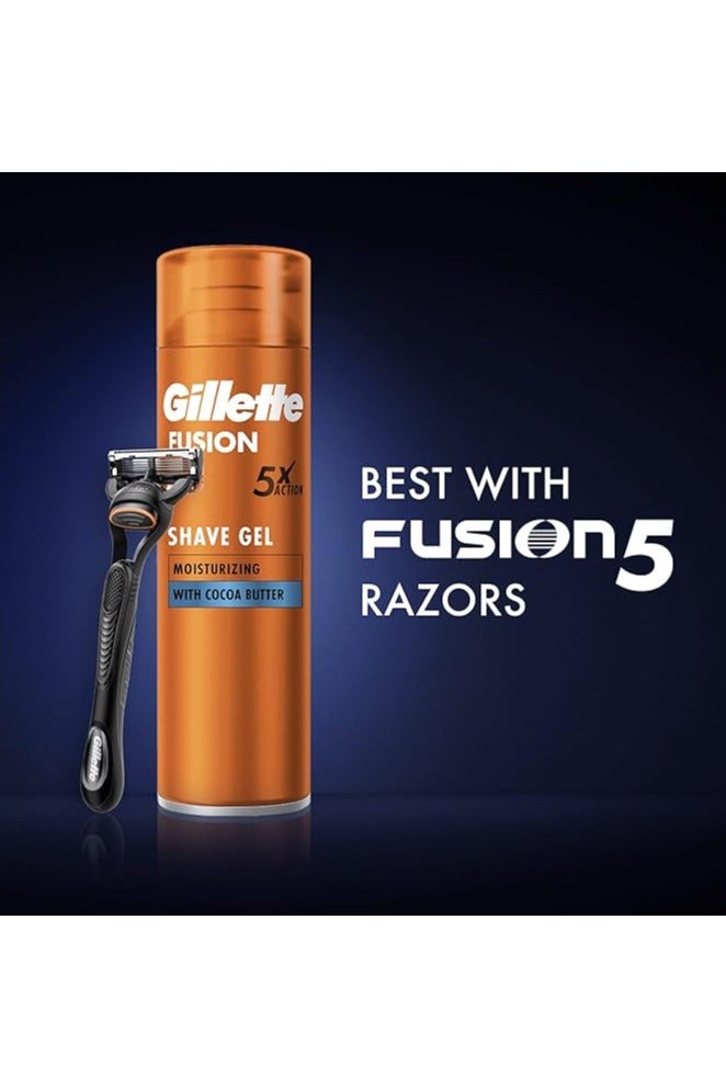 Gillette Fusion Shaving Gel Sensitive With Cocoa Butter – 200 Ml - Image 2