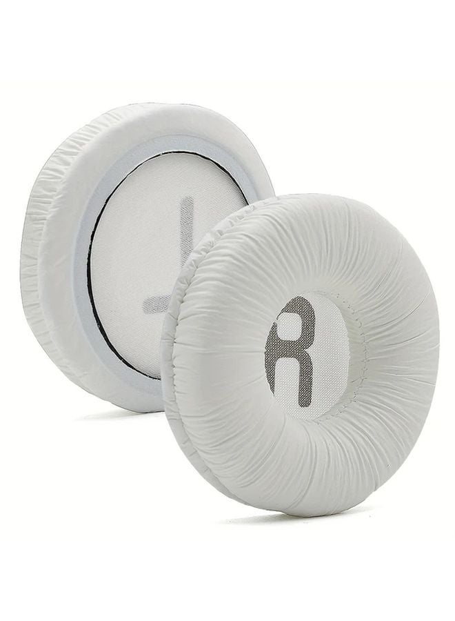 White Replacement Ear Pads For Sony WH CH510 JBL T450 T450BT T500BT Tune600 70mm Round On Ear Headphones - Image 1