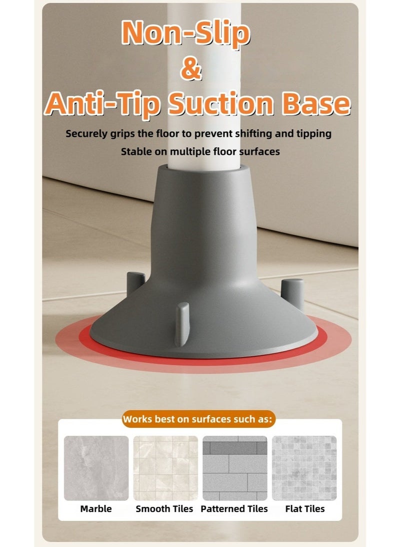 درابزين أمان للمرحاض للمساعدة لكبار السن، قابل للتعديل في الطول والعرض، تركيب بدون حفر، قضبان مساعدة لمنع السقوط تناسب أي مرحاض  2. 简洁核心版 - Image 3