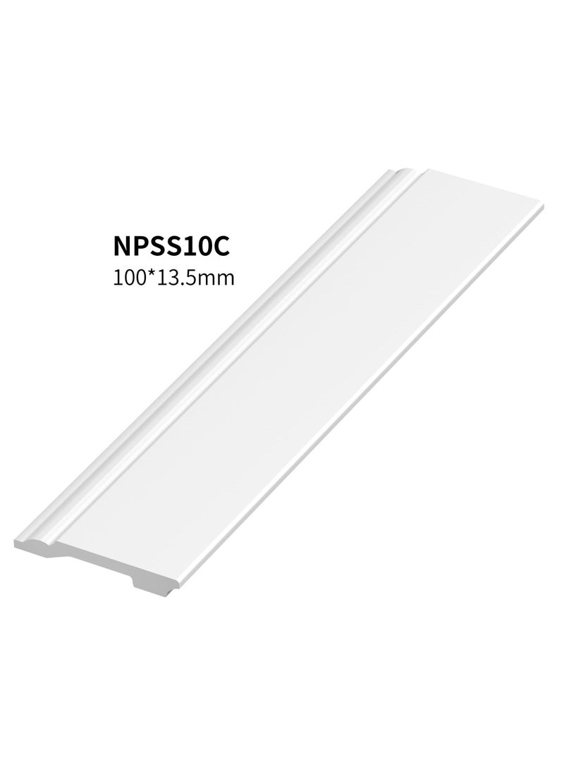 Polystyrene Skirting Board/Baseboard - Size: 10*1.35*240 cm - 5 Pieces