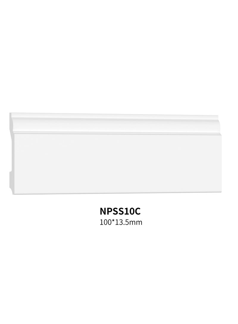 Polystyrene Skirting Board/Baseboard - Size: 10*1.35*240 cm - 5 Pieces
