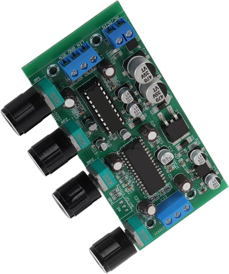 Original Copper Terminal CCL Material Preamplifier Tone Board with Adjustable Treble Bass Balance - Image 3