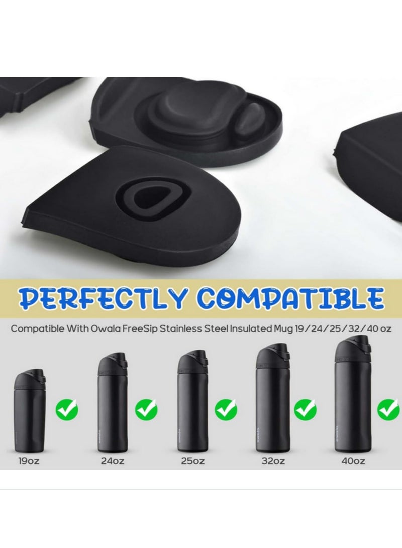 4pcs Leak Proof Silicone Stopper Gasket Replacement for Owala FreeSip 19oz 24oz 25oz 32oz 40oz Water Bottle BPA Free Dishwasher Safe Durable Accessories  - Image 2