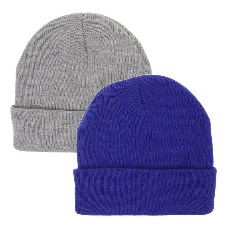 2 Pack Thermal Knitted Baby Beanie Hat Warm Winter Cap For Toddler Boys Girls - Image 2