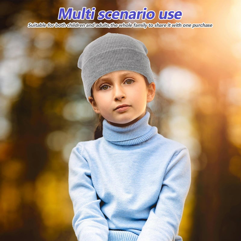 2 Pack Thermal Knitted Baby Beanie Hat Warm Winter Cap For Toddler Boys Girls - Image 5