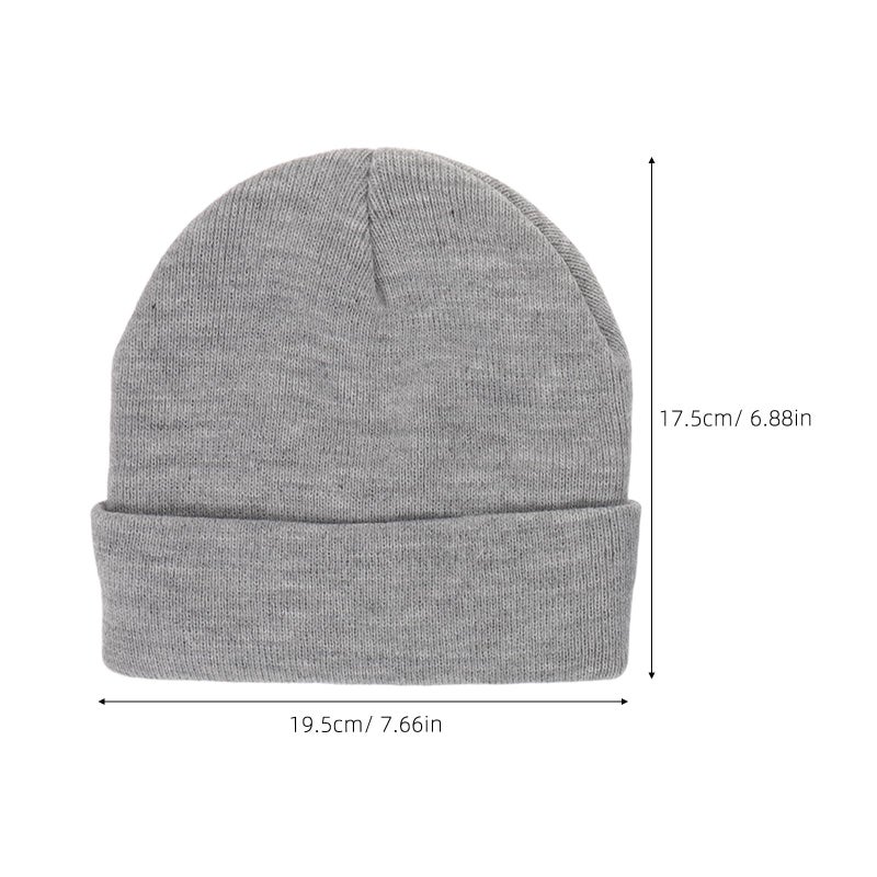 2 Pack Thermal Knitted Baby Beanie Hat Warm Winter Cap For Toddler Boys Girls - Image 3