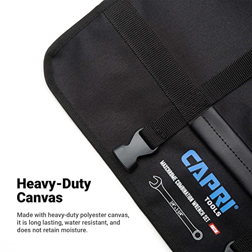 Capri Tools Wrench Roll Up Pouch, SAE, 17 Pockets, Black - Image 2
