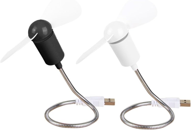 5pcs USB Mini Flexional Quiet Fans for Computer Cooling, Portable Small USB Fans with Flexible Neck for Desktop Laptop Office and Travel Random Color - Image 5