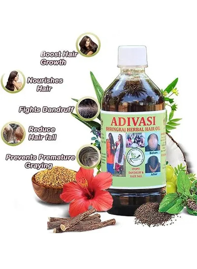 Oil Adivasi Bhringraj Herbal Hair Oil 200ml Made By Pure Adivasi Natural Herbs - Image 2
