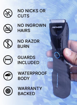 MENHOOD Trimmer Mini All-in-one Trimmer for Men with Waterproof IPX6 Design, SkinSafe Ceramic Technology, QuietRun 7000 RPM Motor, 4000K  LED for Low Light Areas, Travel Lock, 90 Min Run Time & Fast Charging - view 3