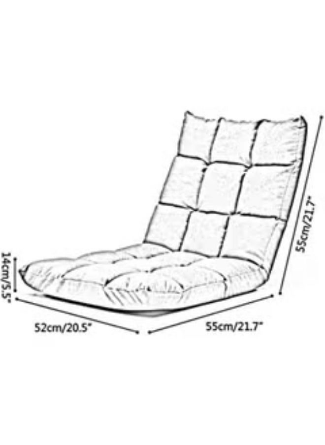 SMART HOME - A luxurious folding floor chair, padded, comfortable and soft to the touch, travel seat, sports chair, outdoor chair and garden chair, 53 x 45 x 60 cm - Image 1